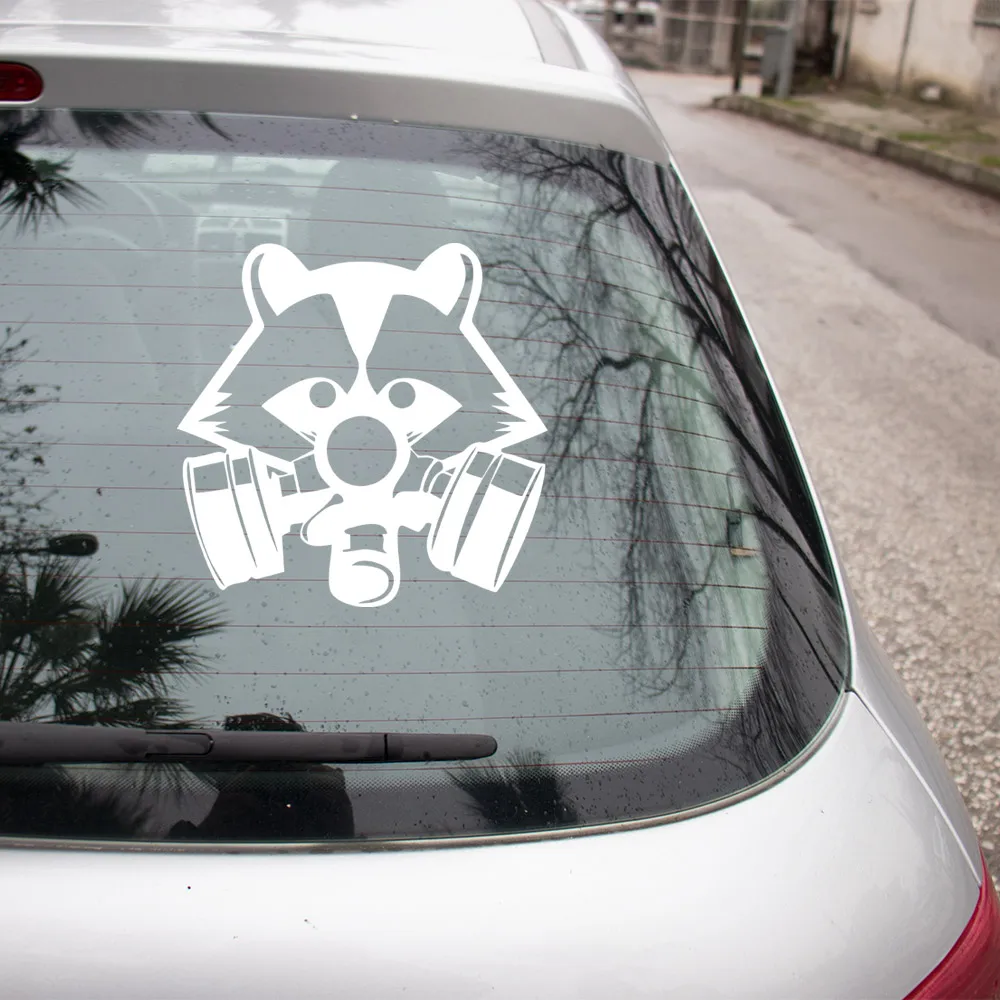Наклейка на окно автомобиля MIGNATIS-Raccoon водостойкая | Автомобили и мотоциклы