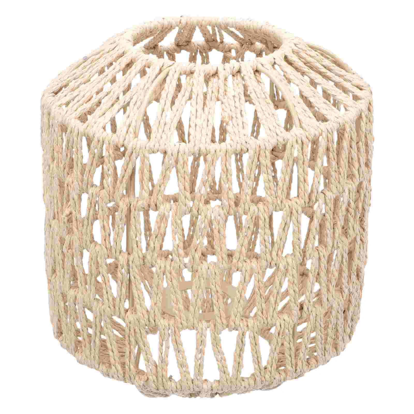 

Shade Lamp Light Rattan Pendant Ceiling Lampshade Wicker Shades Woven Chandelier Hanging Cover Fixture Rustic Weave Lamps Wowen