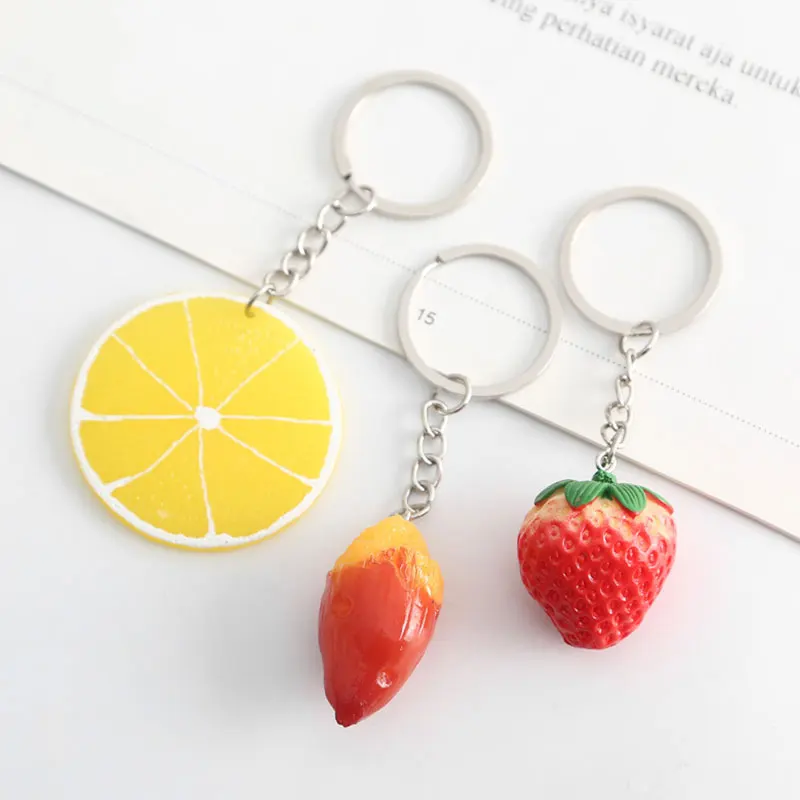 Брелок для ключей в виде фруктов и овощей |