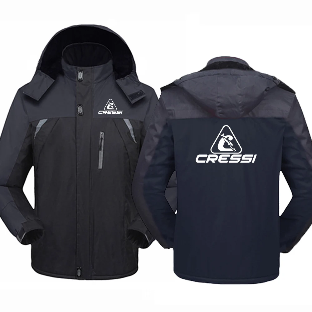 

Новинка 2023, мужская зимняя куртка с принтом логотипа Cressi для подводного плавания, утепленная ветровка, водонепроницаемая теплая непромокаемая одежда для альпинизма