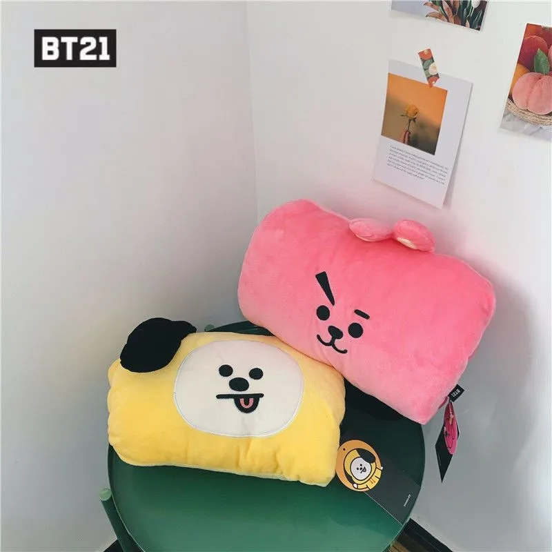 

Kawaii Bt21 аниме хобби ТАТА чимми Cooky зима новая зимняя подушка для сна кукла плюшевая игрушка подарок на день рождения