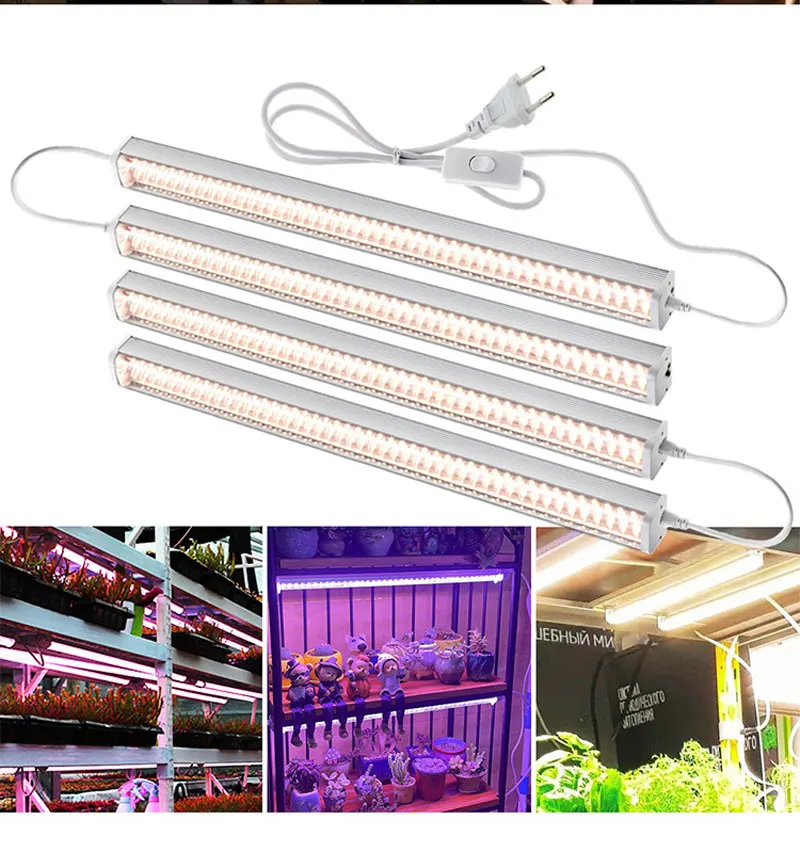 Strips 4000k Phytolamp For Plants 4pcs Bars Full Spectrum White Led Timer Phyto Lamp Hydroponic Vegetable