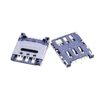 hinge type card slot holder 6p h1 4 nano sim card connector with switch