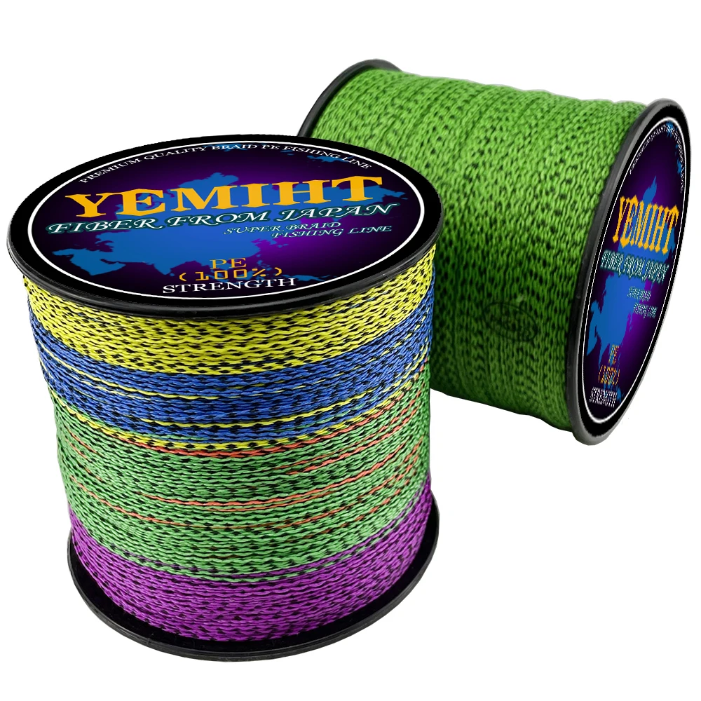 

YEMIHT 4 Strand PE Braided Fishing Line 0.11-0.50mm Multifilament Spotted Invisible 300m Braid Thread 10LB-80LB