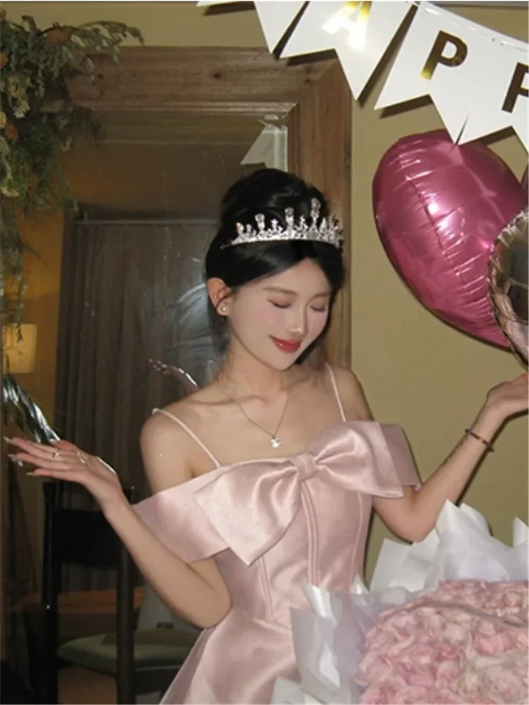 Розовое платье принцессы для девочек французских знаменитостей на день рождения