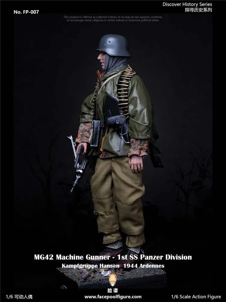 Facebook Model Play FP-007 1/6 Soldier Arden Counterattack Fighter Gunner Explore History Series Model FP007 12'' Action Figue images - 6
