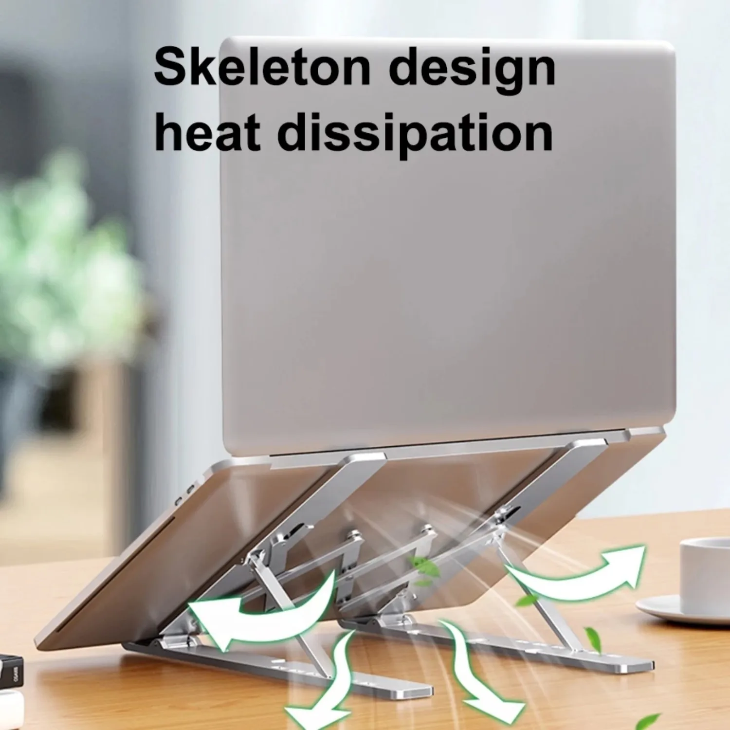 Подставка для ноутбука алюминиевый держатель планшета регулируемый портативный