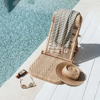Pool Armless Chaise Lounge Outdoor Lazy Chair Portable Fold Relax Chair Single Stylish Camping Poltrona Letto Fishing Recliner