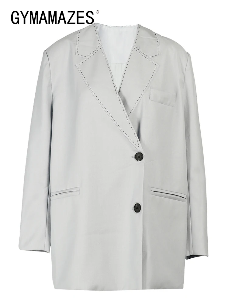 

Блейзер Женский однобортный составного кроя с V-образным вырезом и длинным рукавом