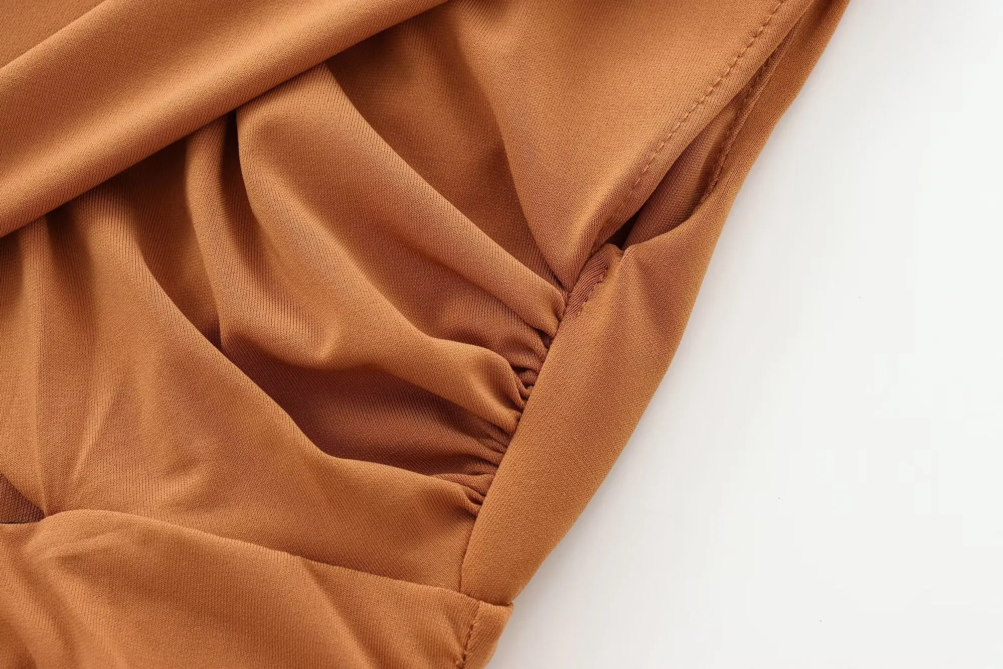 Женское плиссированное платье с молнией сзади однотонное