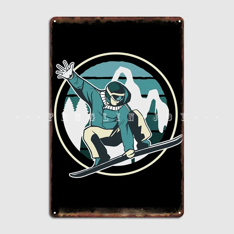 

Snowboard Jump Metal Plaque Poster Cinema Garage Mural Wall Plaque Customize Tin Sign PosterRoom Bar Cafe Wall Paintings