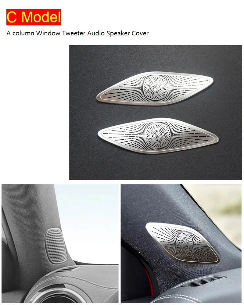 

Для Mercedes Benz CLA C118 W118 A Class W177 V177 Автомобильная дверь, окно, твитер, аудио динамик, крышка, наклейки, отделка, аксессуары для интерьера