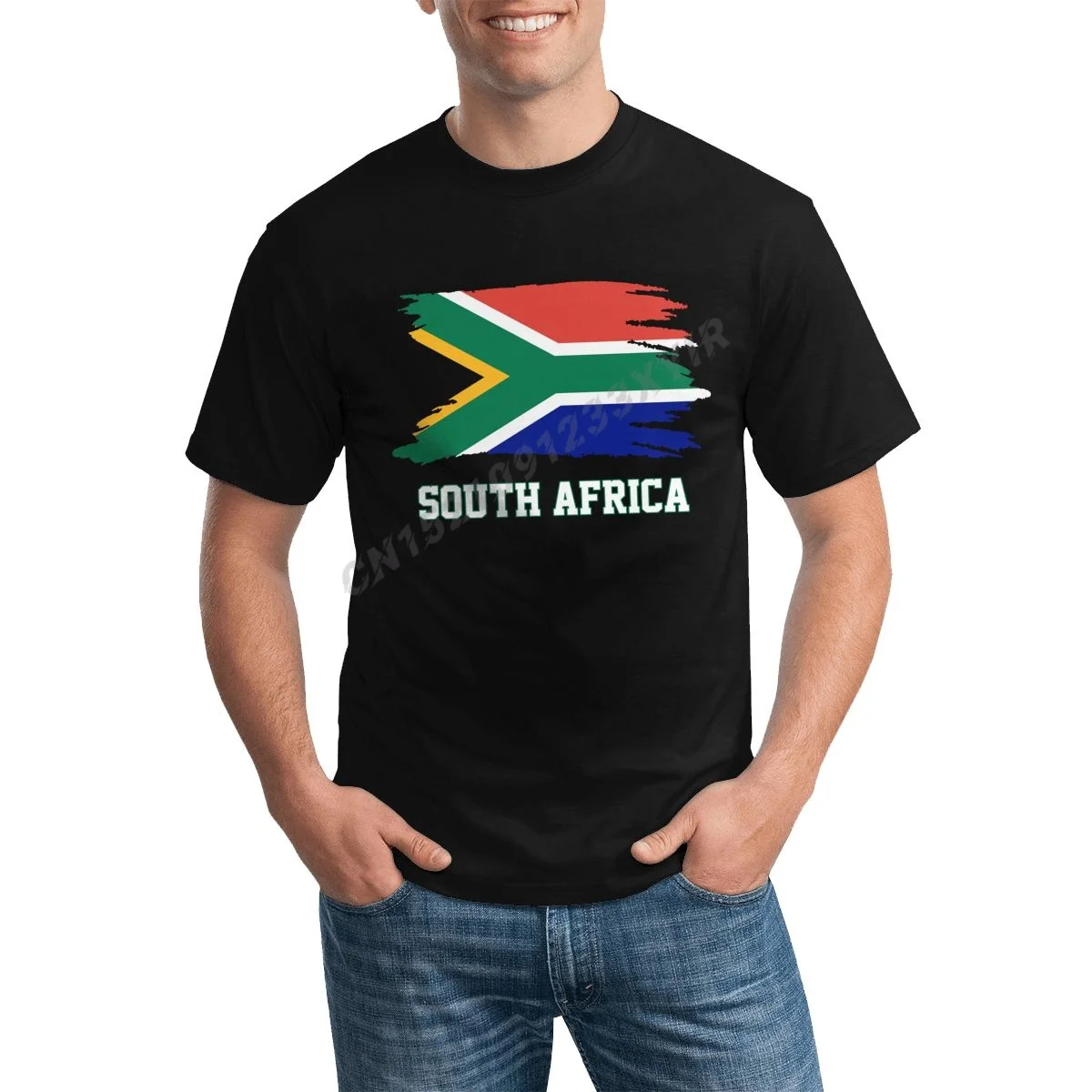 Men T-shirt South Africa Flag Cool South African Fans T Shirt Men's tee 100% Cotton XS-5XL O-neck Tshirt Fashion Short Sleeve