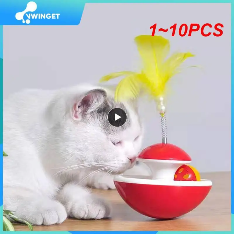 

1 ~ 10 шт. Новые прочные забавные игрушки для домашних животных, кошек, для развлечения себя, любимый стакан с перьями Mimi с маленьким колокольчиком, игрушки для котят