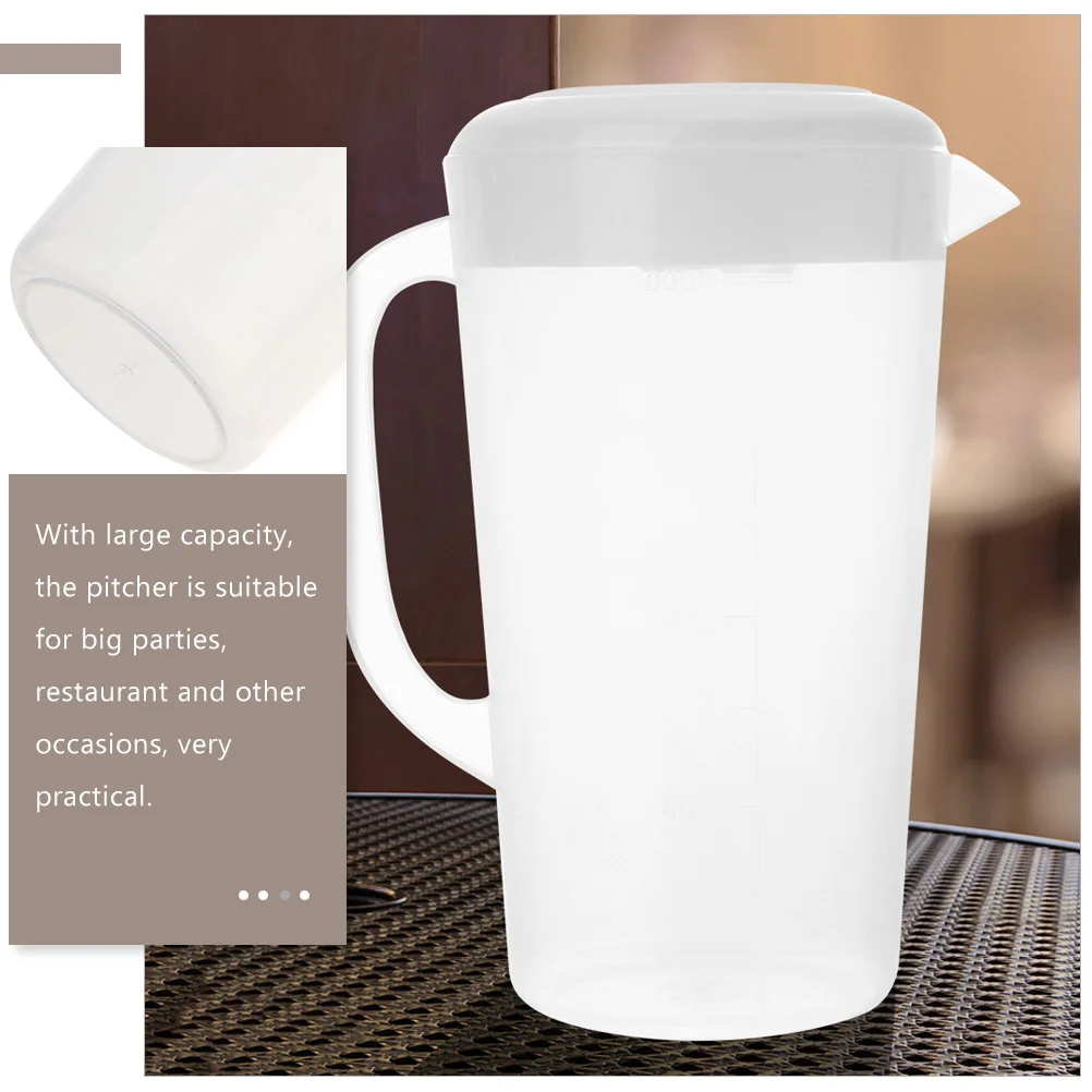 

Cold Water Jug Plastic Juice Pitcher Drinking Lemonade Pitchers Drinks Set Beverage Containers Lids Fridge