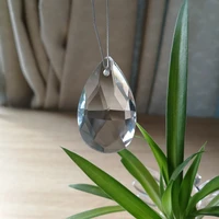 38mm50mm 1 piece clear glass teardrop k9 crystal beads diy chandelier pendant part lamp prisms jewellery hanging decoration