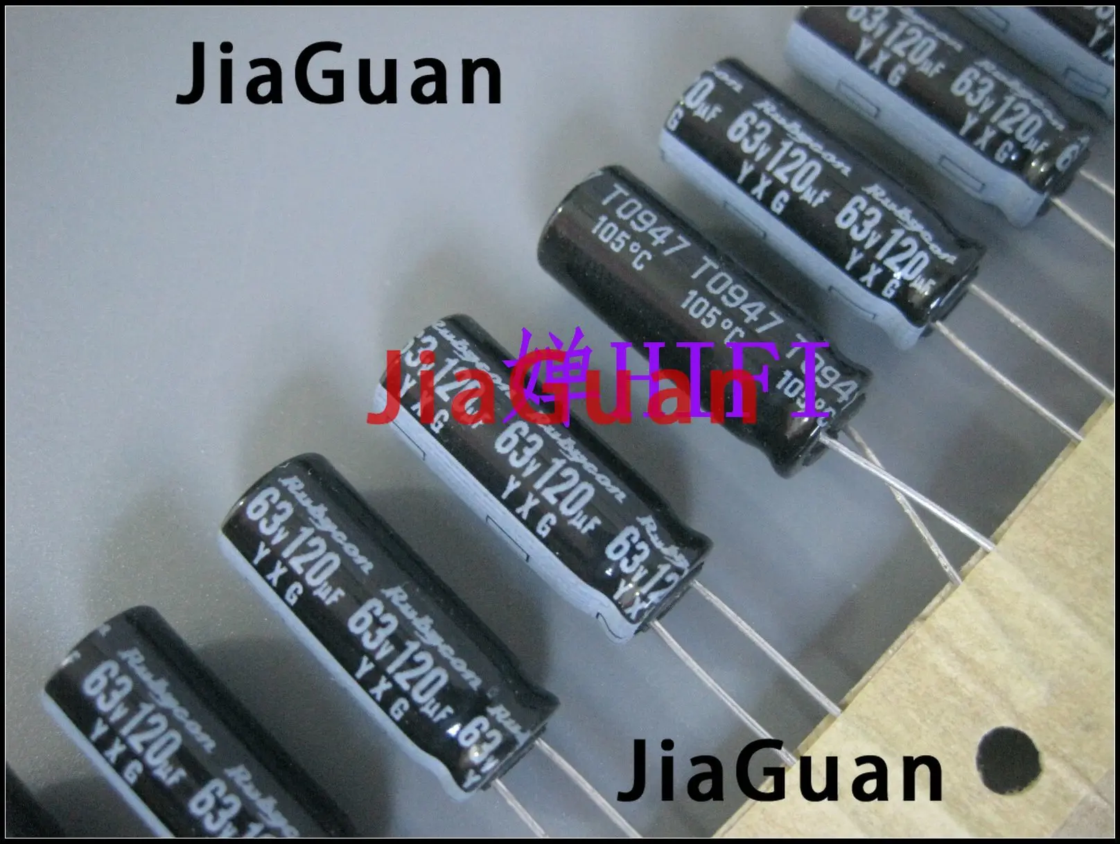 20PCS RUBYCON yxg 120uf 63v 8x20MM electrolytic capacitor YXG 63V120UF high frequency low resistance 120uF/63V instead 100uf