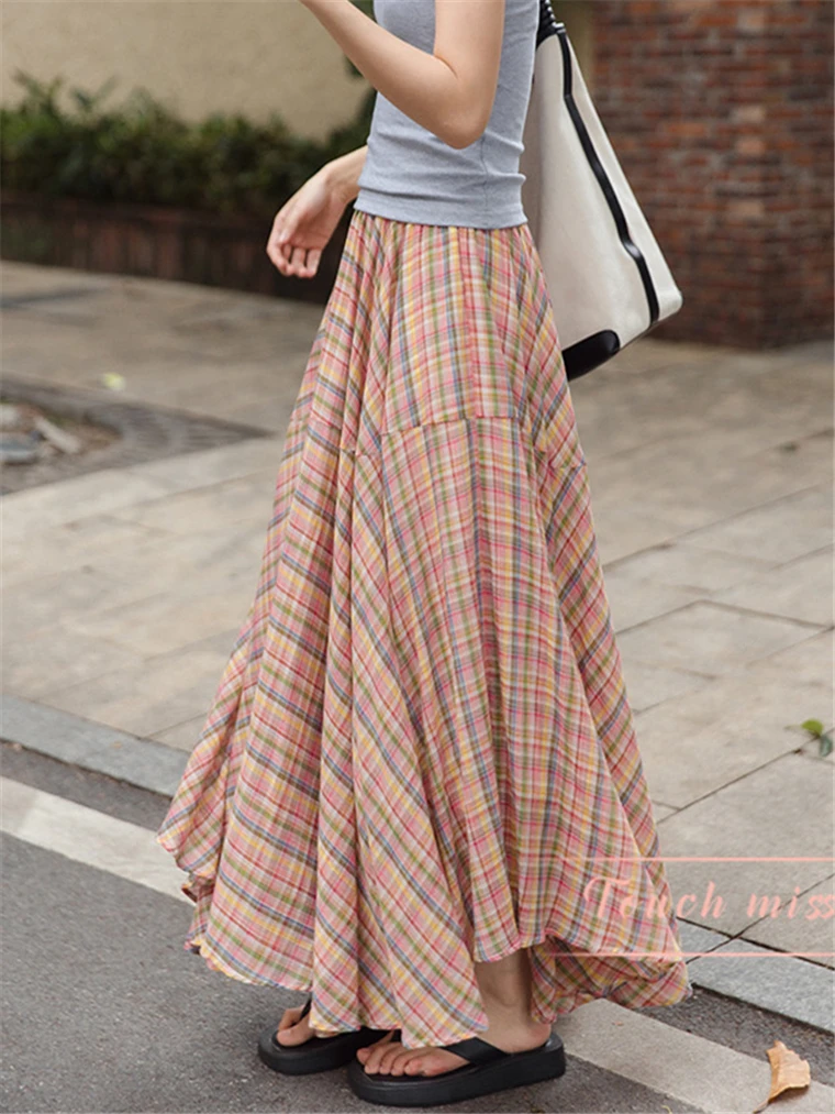Элегантные длинные юбки-макси для женщин Новинка весна-лето 2024 юбки с высокой