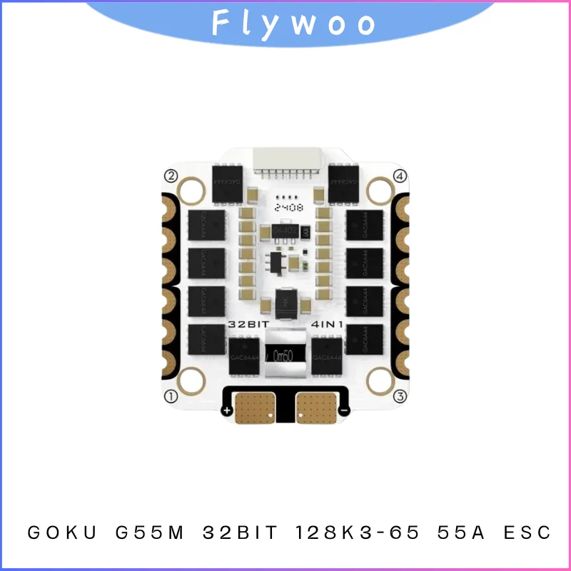 Фото G55M 55A 32-битный ESC 3-6S, Flywoo GOKU AM32 30.5x30.5мм для FPV дронов, BLHeli_S 128K, запчасти для гоночных DIY-проектов №2