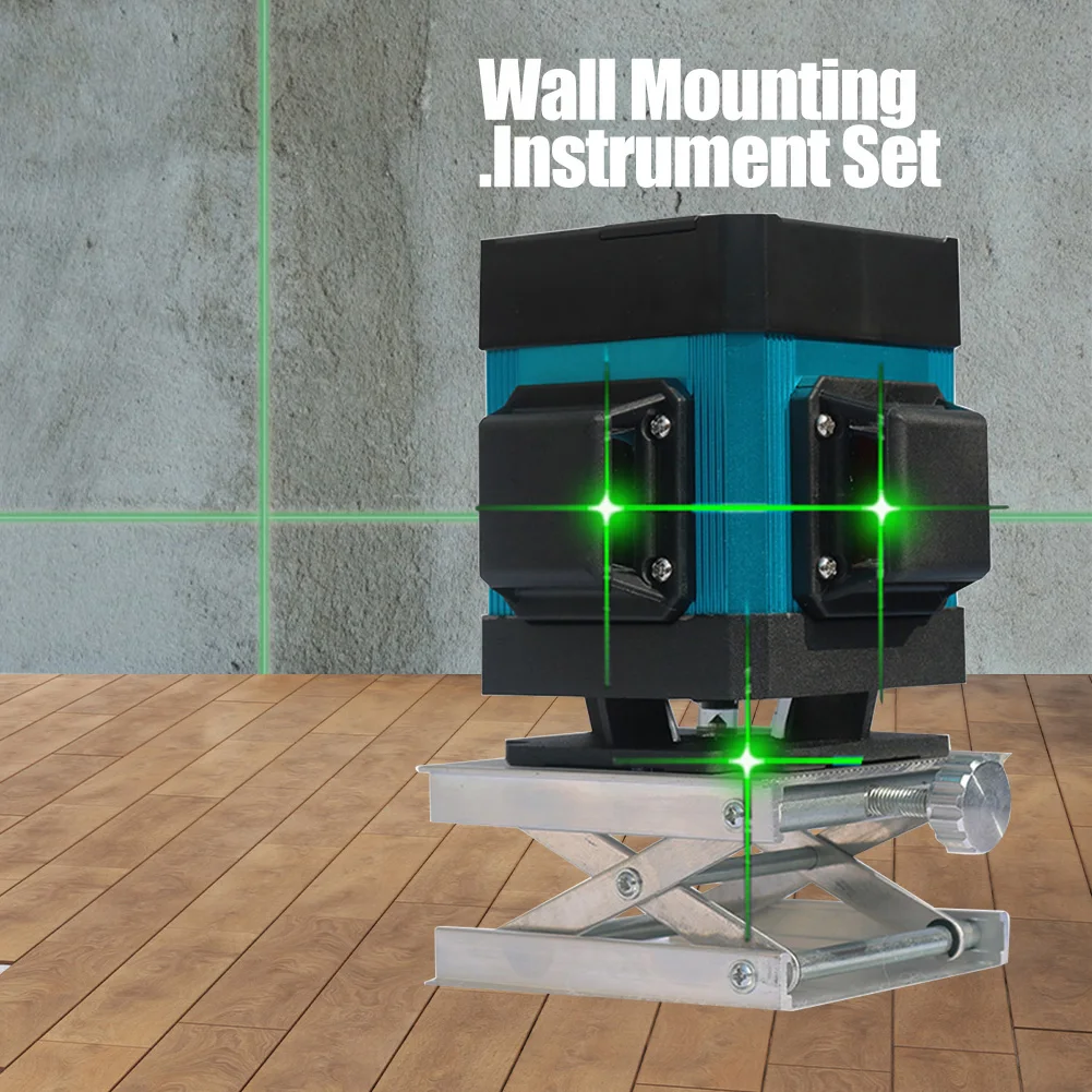 

Vertical Horizontal Cross Laser Level Construction Leveler with Lifting Platform Green Line Leveling Measurement Tool Set