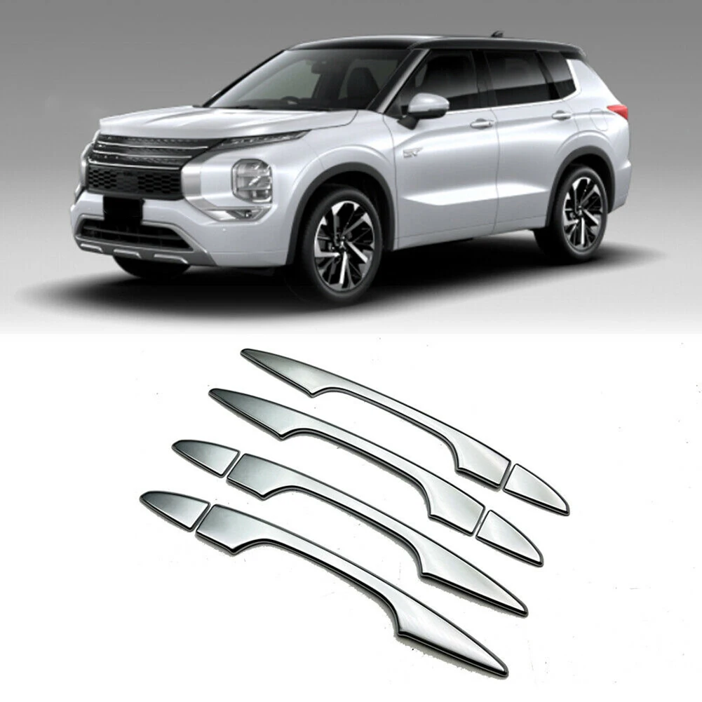 

Для Mitsubishi Outlander 2022 2023 ABS Хромированная боковая дверная ручка верхняя крышка подходит к оригинальным автомобильным внешним аксессуарам