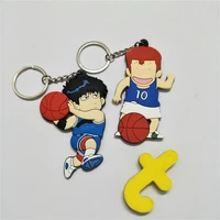 japan anime cartoon 3d figure keychain silica gel key rings trinket props bag doll key buckles pendant jewelry gift