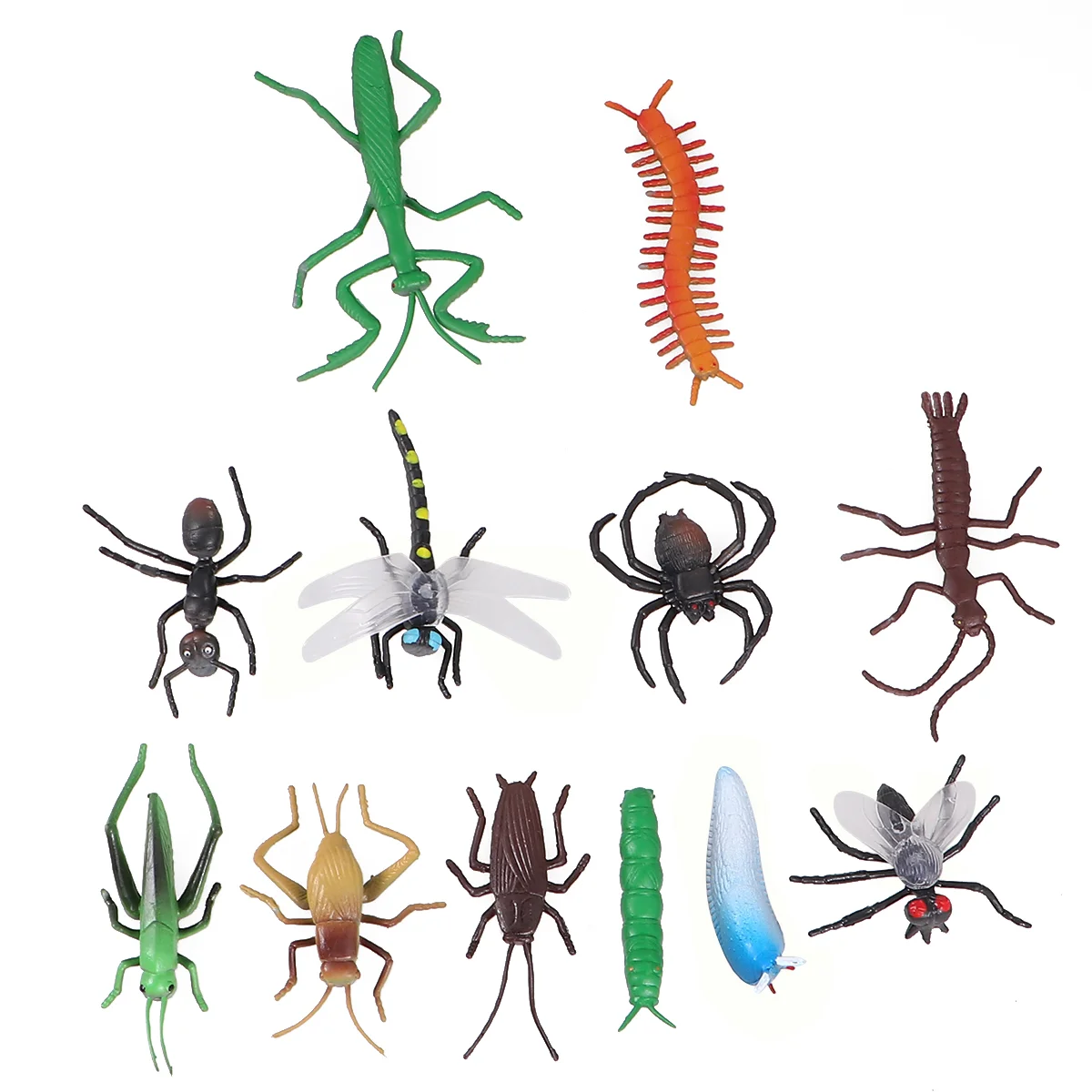 

Simulation Insects Trick Toys Insect Models Simulation Desktop Ornament Props Mischief for Party Festival, 12Pcs