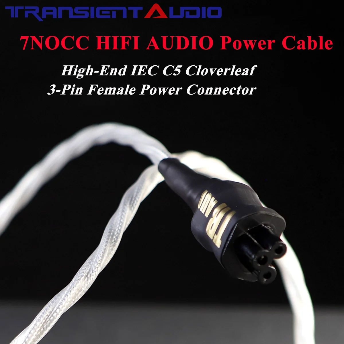 Фото Посеребренный кабель питания HIFI IEC C5 Cloverleaf — аудиофильский класс для усилителей, стандарта США/BS/EU/AU, 3-контактный шнур переменного тока Hi-Fi №1