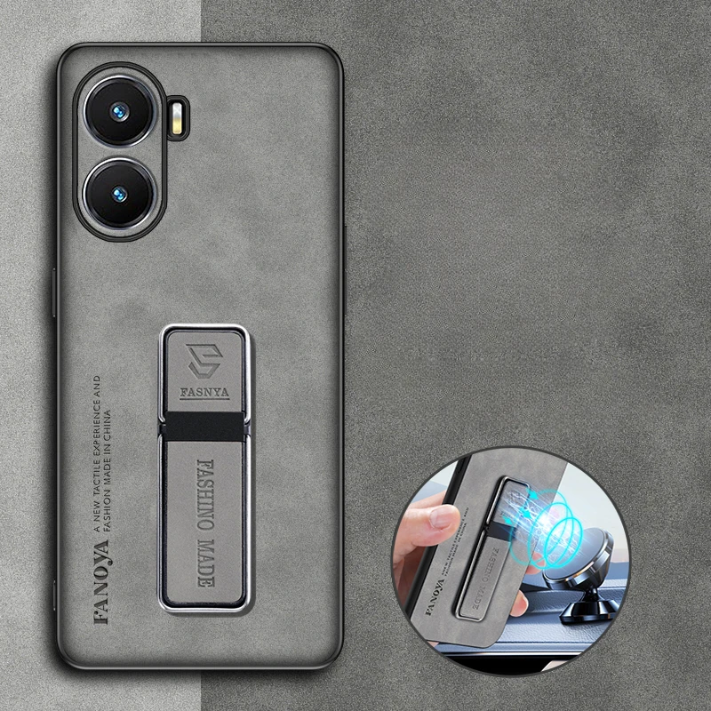 Кожаный чехол из овчины для Xiaomi poco x7 pro c75 Redmi Turbo 4 матовый магнитный