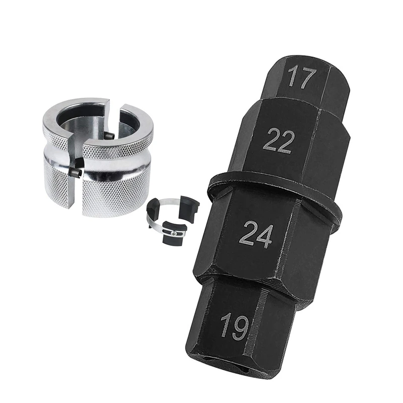 

2 Pcs Motorcycles Tool: 1 Pcs Hexagon Front Wheel Adapter 3/8 Inch & 1 Pcs Adjustable Fork Seal Driver Tool 39Mm-50Mm