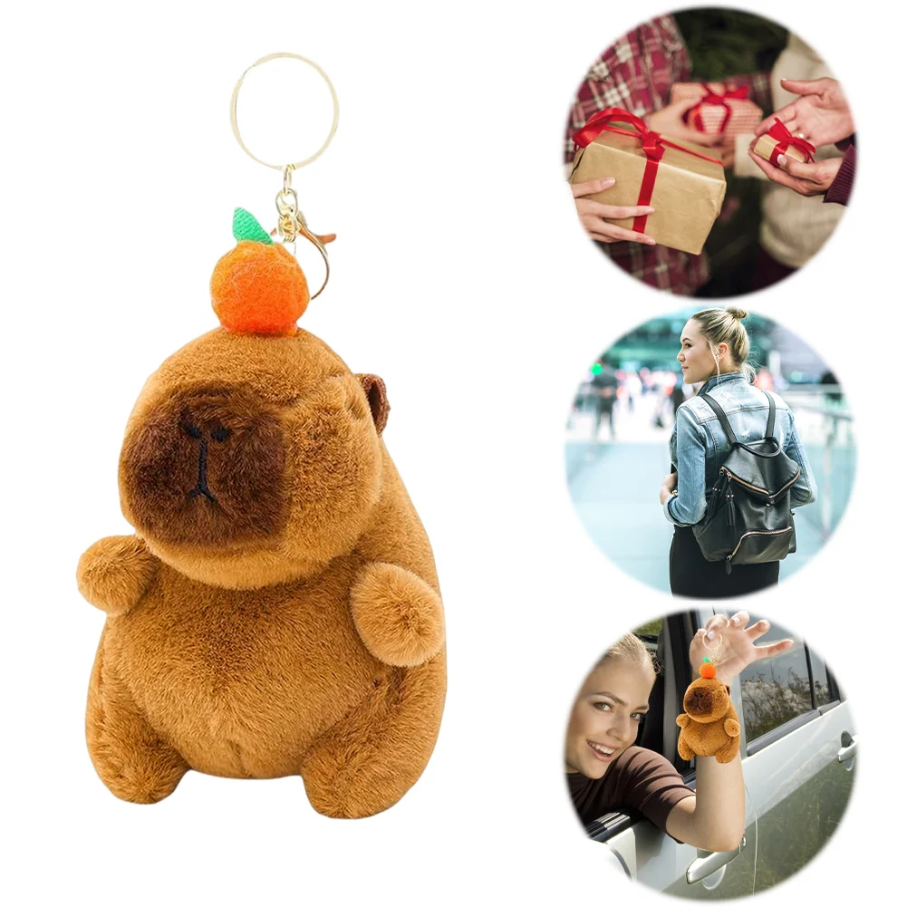 Хвост виляет капибара плюшевый брелок игрушка кулон милая реалистичная мягкие