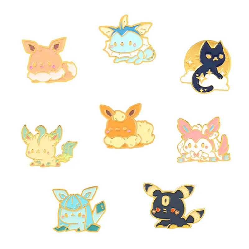 

Pok É Mon Cartoon Badge Cute Pikachu Cat Magic Little Monster Brooch Anime Game Badge Clothing Backbag Decoration Enamel Needle