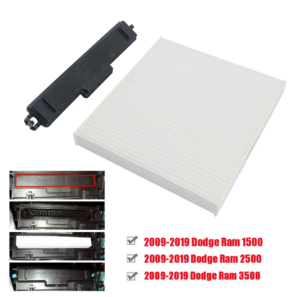 

For DODGE RAM 1500 2500 3500 Cabin Air Filter Kit Cabin Air Filter & Filter Access Door For Jeep Chrysler 68052292AA 68318365AA