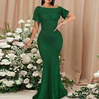 elegant womens dress summer 2022 new ruffles high waist falbala solid color pullover western style office lady female dresses