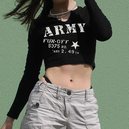 

Женская футболка с длинным рукавом, в стиле Харадзюку