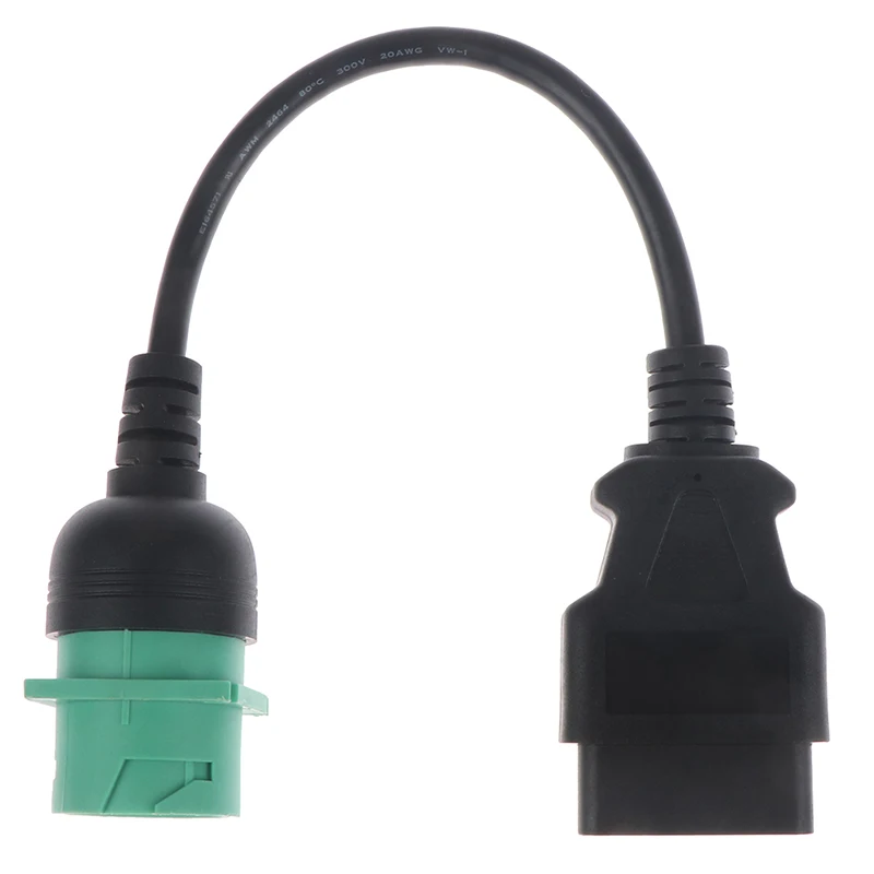 

1Pcs Qiilu 9 Pin to OBD2 Interface Truck Y-Cable Adapter OBDII Y Splitter Truck GPS 16Pin Male to Female J1939