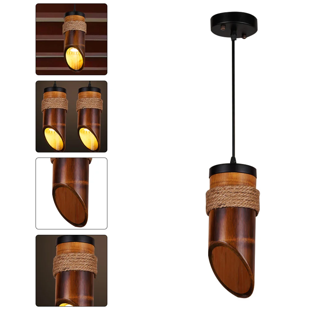 

1Pc Decorative Ceiling Lamp Household Bamboo Tube Lamp Lighting Ornament Coffee