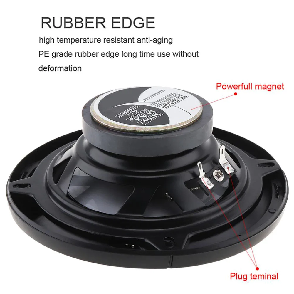 300 Вт 2 шт. 5-дюймовый автомобильный Hi-Fi коаксиальный динамик двери автомобиля авто