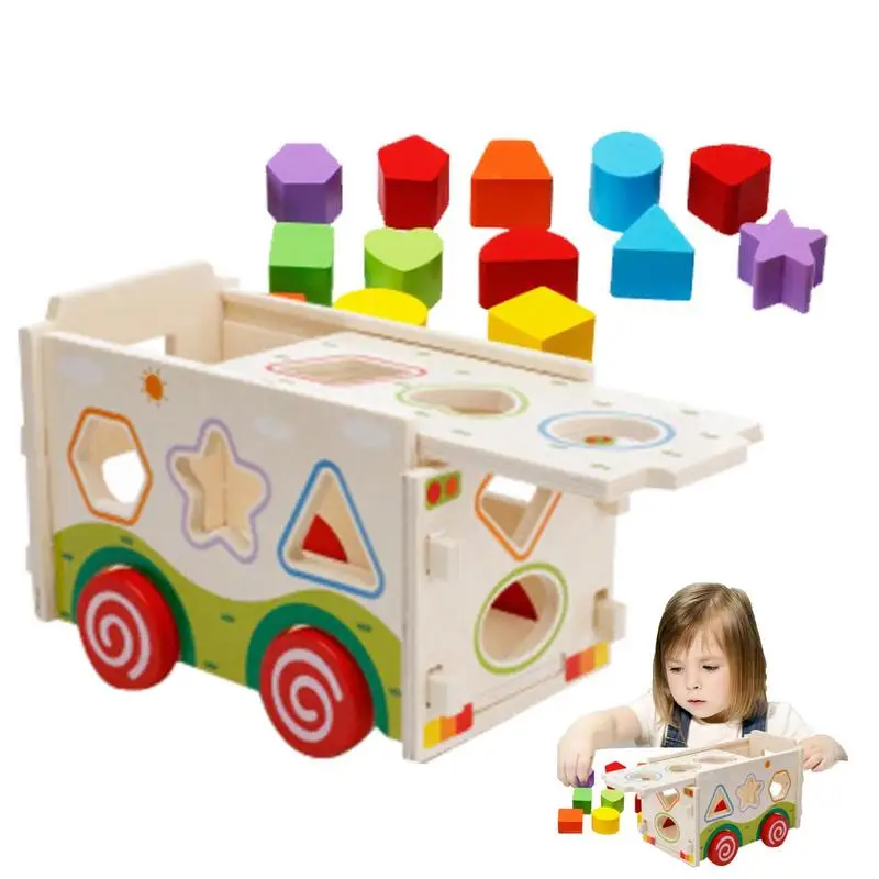 

Wooden Shape Sorting Cube Baby Blocks Shape Sorter Toy Interactive Early Educational Toys For Infants Babies Toddlers Kids