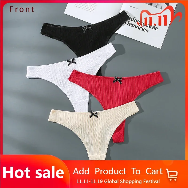 

European Size Underwear Plus Size Thong Plump Women's Underpants Pure Cotton Knickers Seamless T Panties Plus Fat Briefs Tanga