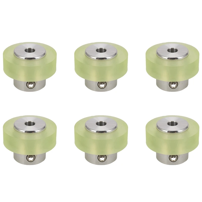 

6X 100Mm Aluminum Polyurethane Industrial Encoder Wheel Measuring Wheel For Measuring Rotary Encoder