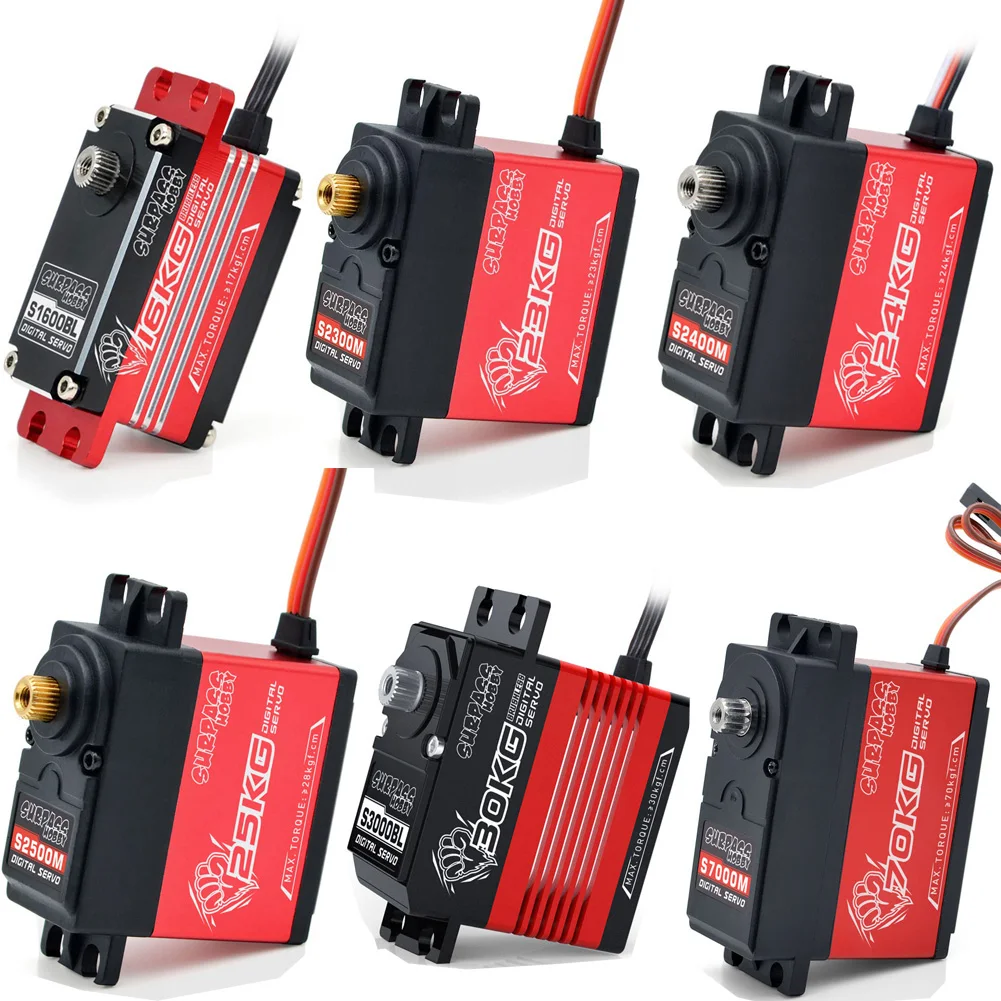 Водонепроницаемый сервопривод 16 кг 23 кг 24 кг 25 кг 30 кг 70 кг цифровой сервопривод алюминиевые металлические шестерни для 1/12 1/10 1/8 1/7 1/5 Радиоуправляемый автомобиль багги лодка