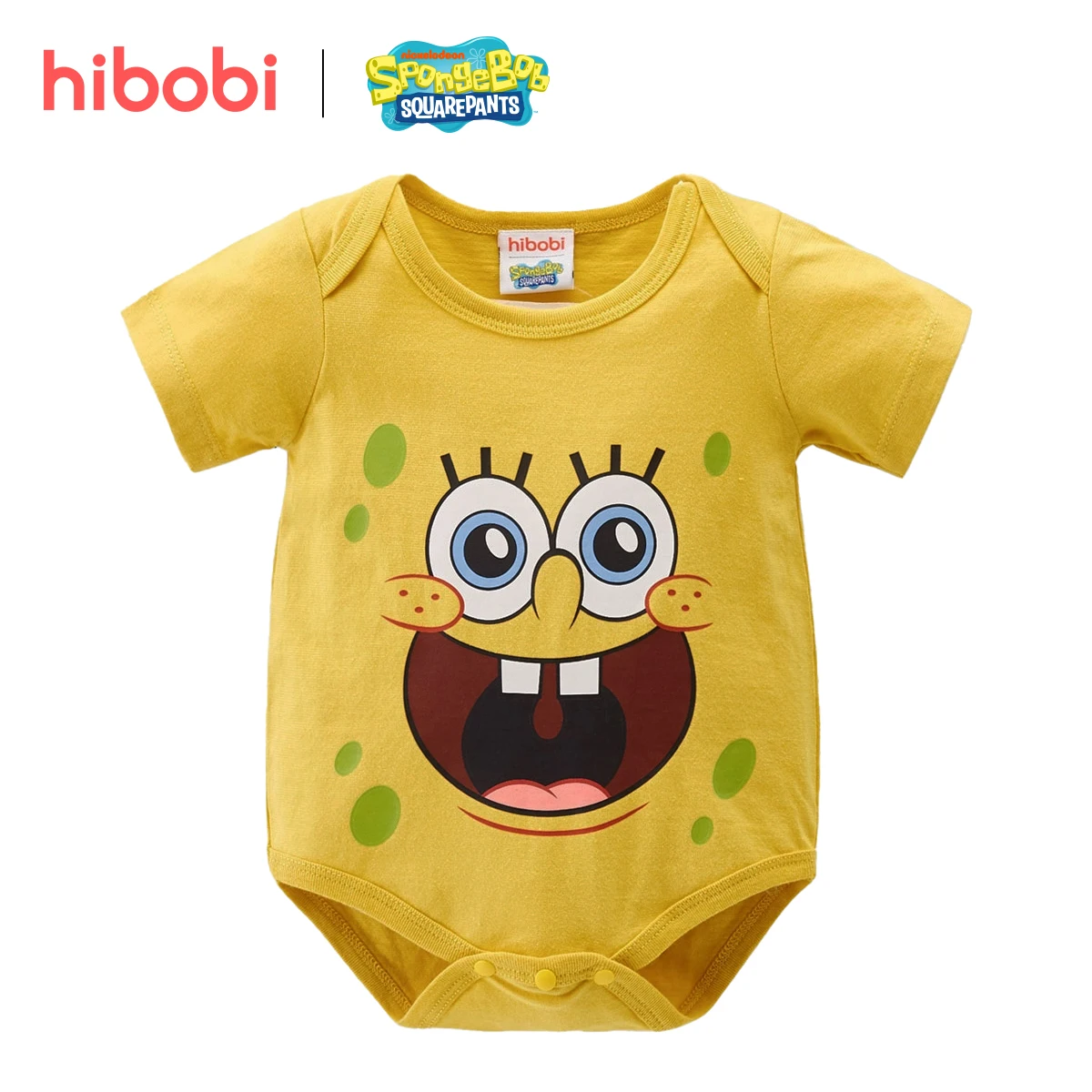 

hibobi Spongebob Newborn Baby Boys Girls Romper Print Cotton Short Sleeve Infant Jumpsuit Summer Kids Bodysuit Outfit