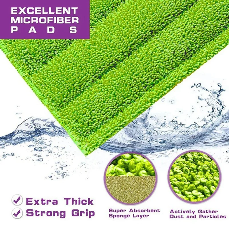 Подушечки для швабры из микрофибры 6 шт