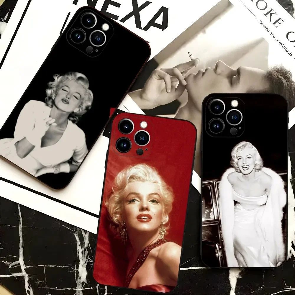 Винтажный чехол для телефона M-Marilyn M-MonroeS iPhone 16 15 14 13 12 Pro Max 11 7 8 Plus XR XS