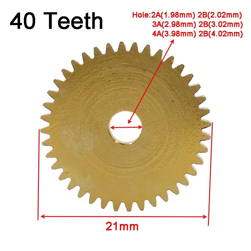 Медная шестерня 40T 0 5M OD=21мм