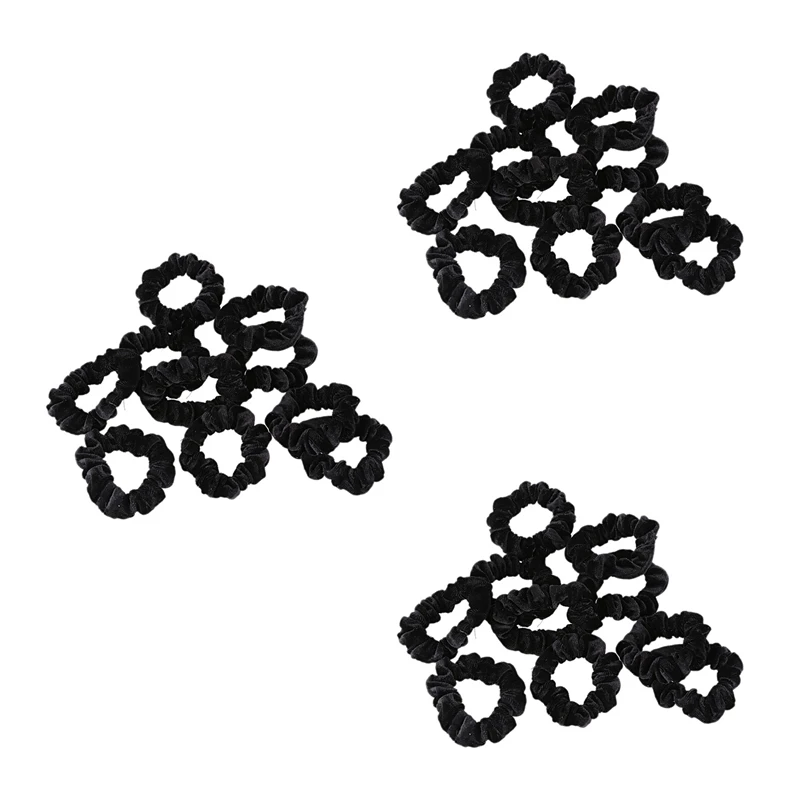 

Retail 30 Pack Black Velvet Scrunchie Hair Elastics Hair Bobbles Hair Bands