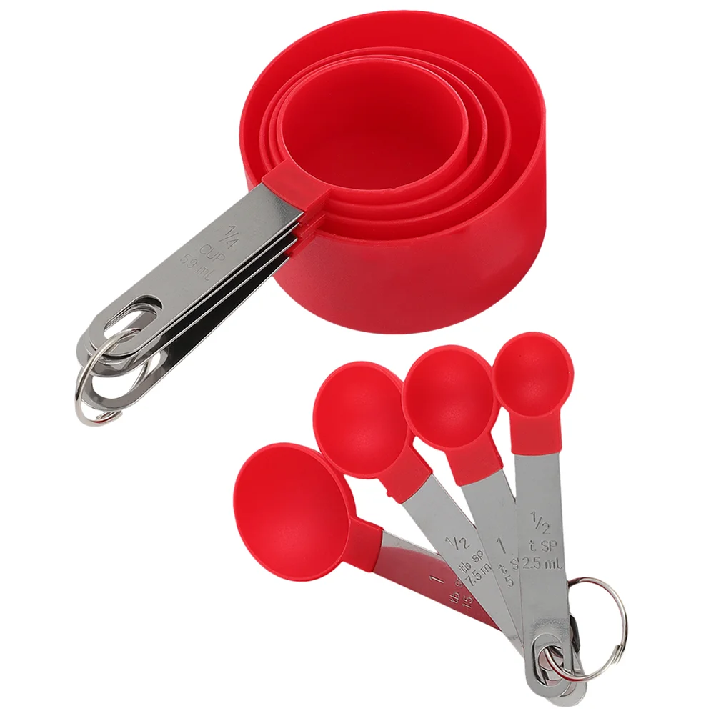 

Reusable Measuring Spoons Small Plastic Teaspoon Stainless Steel Scoop Tablespoons Measure Cups