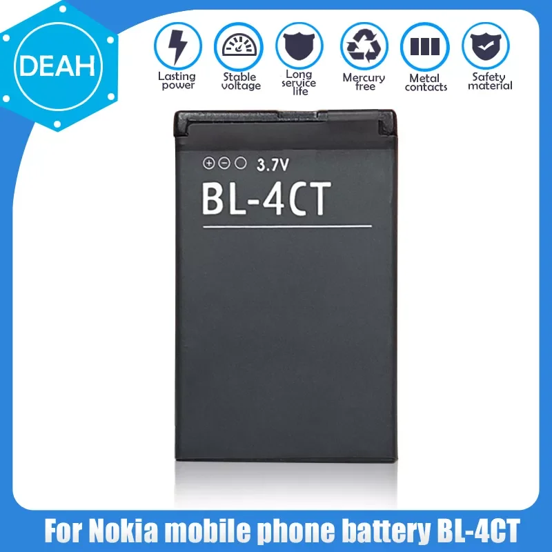 

2023New 1PCS BL-4CT BL4CT BL 4CT Replacement Phone Battery For Nokia 5630 5300XM 6730C 7212C 7210C 7310C 7230 X3-00 2720F 6702S