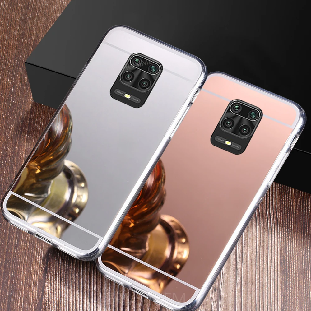

Redmi 9A 7A 9C NFC 9 7 8A 8 Note 9S 9 Pro 8T 8 Pro 7 10 10s Bling Makeup Mirror Plating Case for Xiaomi Mi 9T 9 10 Pro